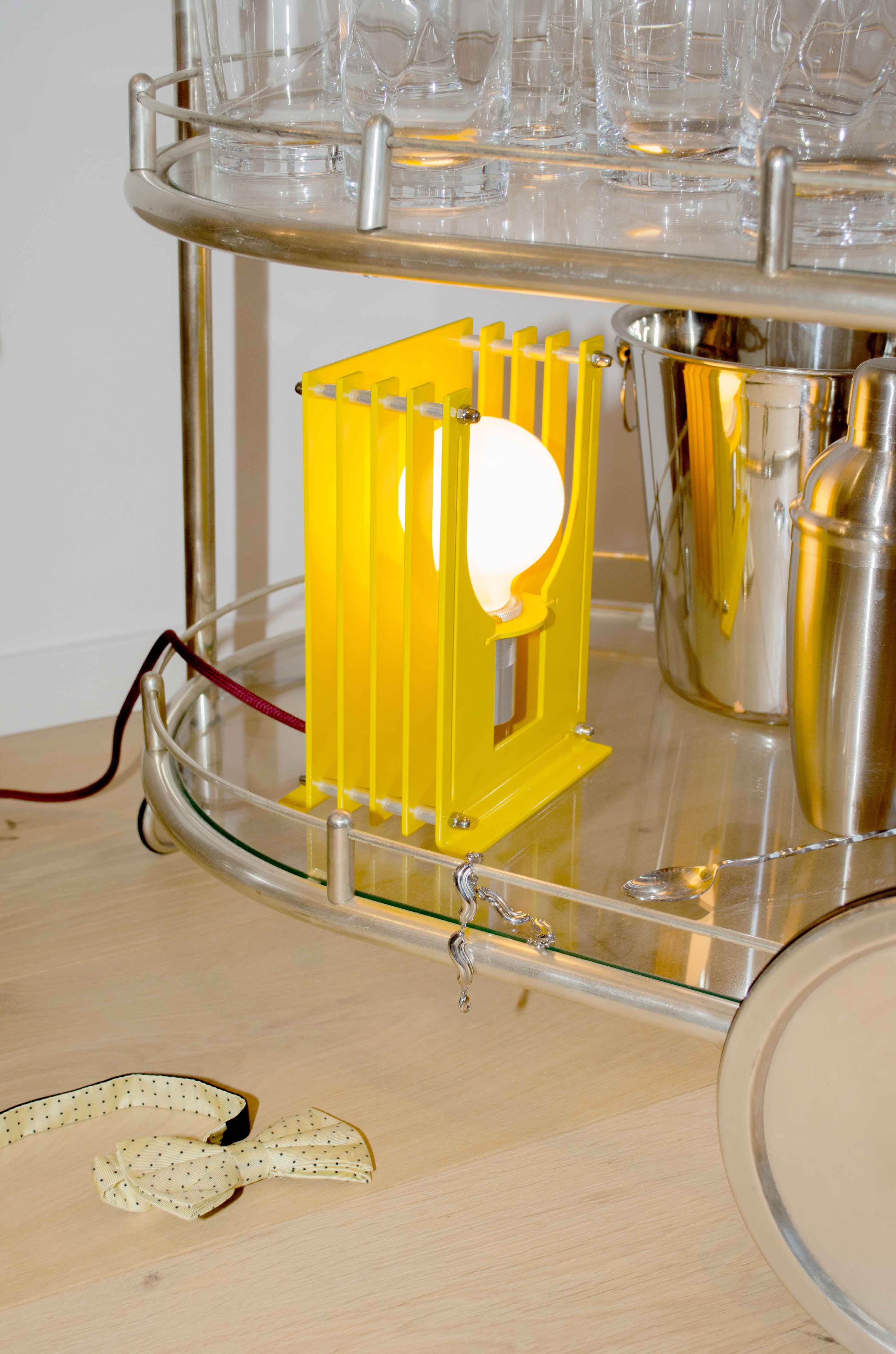 03 grid table lamp - yellow