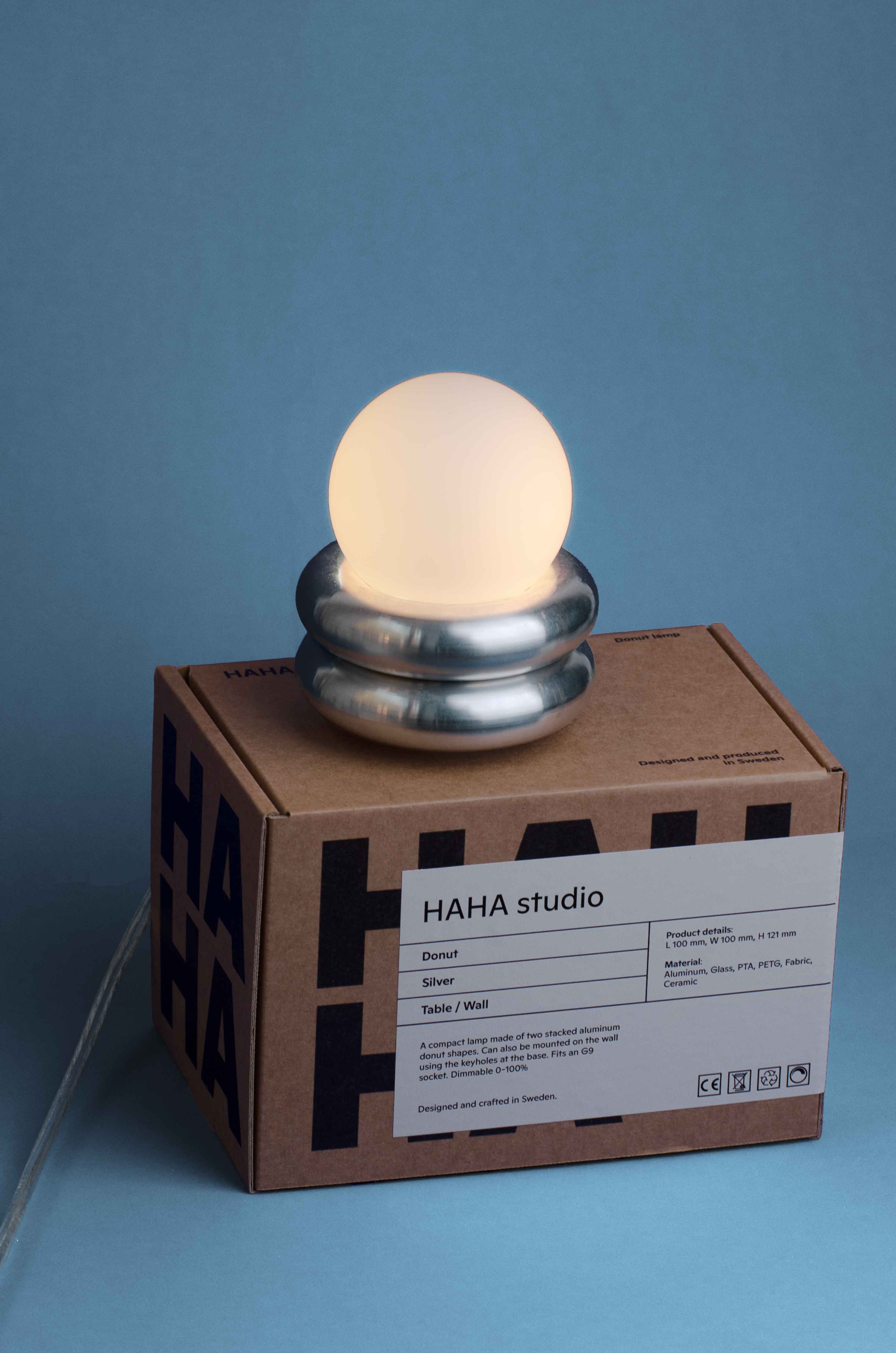 11 donut table/wall lamp - silver